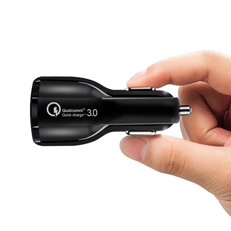 Factory Made Car Accessories Usb Car Charger Fast Charging Qc3.0 Dual Usb Adapter With 3.1a Cigarette Lighter Socket