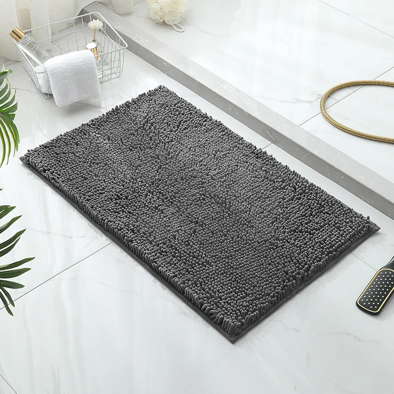 Washable Encrypted Thickened Chenille Floor Mat Non-Slip and Absorbent Customizable for Door Bathroom Bedroom or Office Use