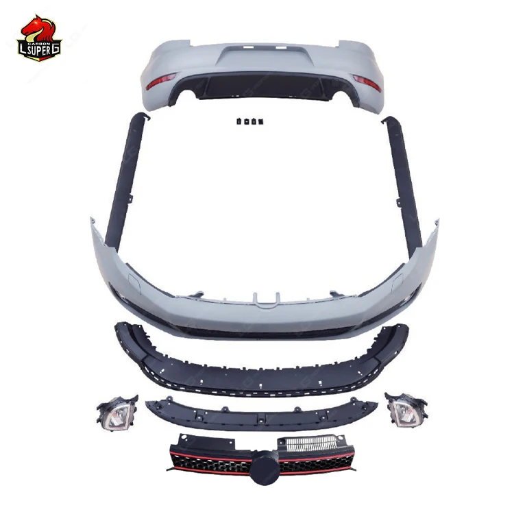 hot selling New Design For Volkswagen Golf 6 Upgrade to 6 GTI Style PP Bodykit with Front Bumper Rear Lip Side Skirt Grills