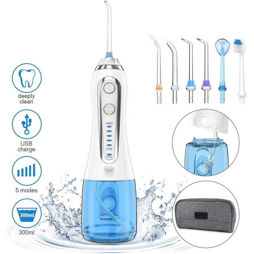 Portable Oral care Irrigator Dental Water Flosser With LED display Electric Powers Floss Dental Water Flosser