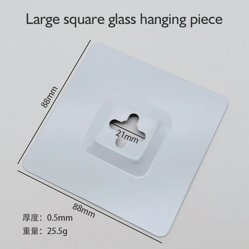 HOT SELL cheap wholesale square gass plate hooks for Mirror frameless glass mirror hardware accessories cross mirror hangers