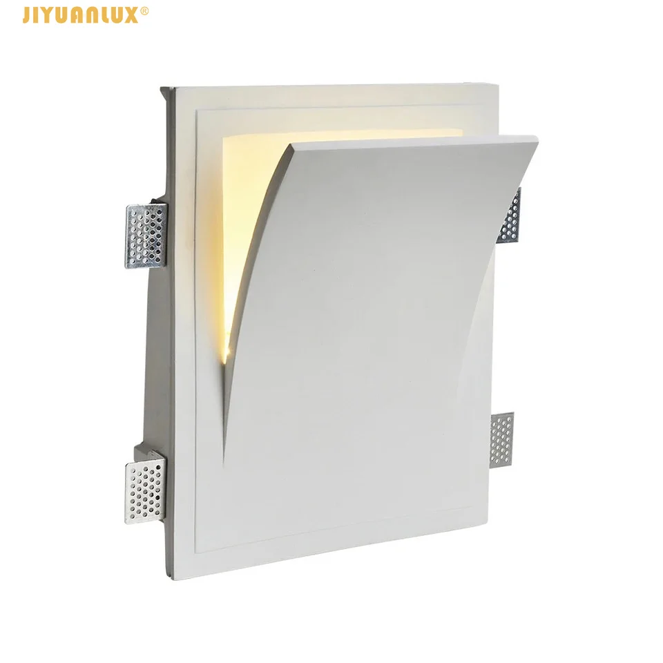 mbeddModern eed borderless net red designer up wall lamps living room bedside corridor aisle lamp Gypsum Wall Light