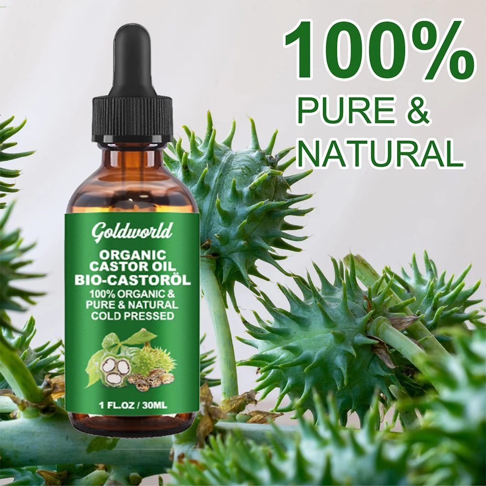 Skin Care 100% Castor Oil Cold Pressed Body Eye Brow Organic Castor Massage Oil for Woman