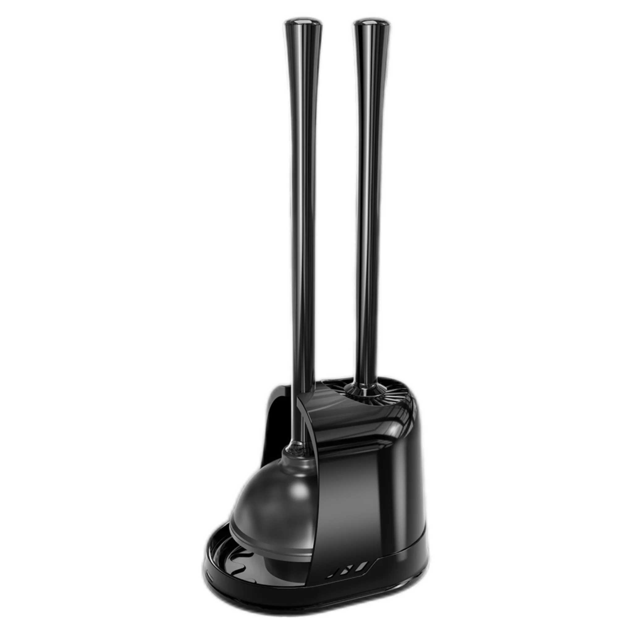 Home Bathroom Toilet Unclogger Set Plastic Long-Shaped Hand-Design Style Toilet Plunger Brush Base Effective Cleaning Wholesale