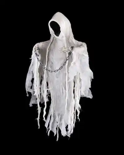 
Halloween Hanging Decoration Small Size Faceless Reaper with Shackles Sound Light Animated Haunted House Scary Party props 