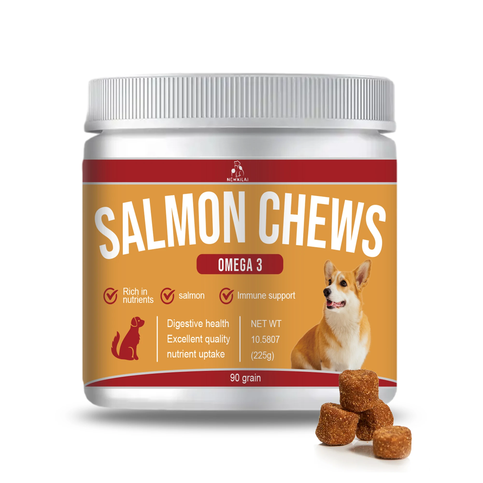 OEM ODM factory custom private label pet nutrition wholesale for dog and cat freeze dried salmon supplement treat chews food