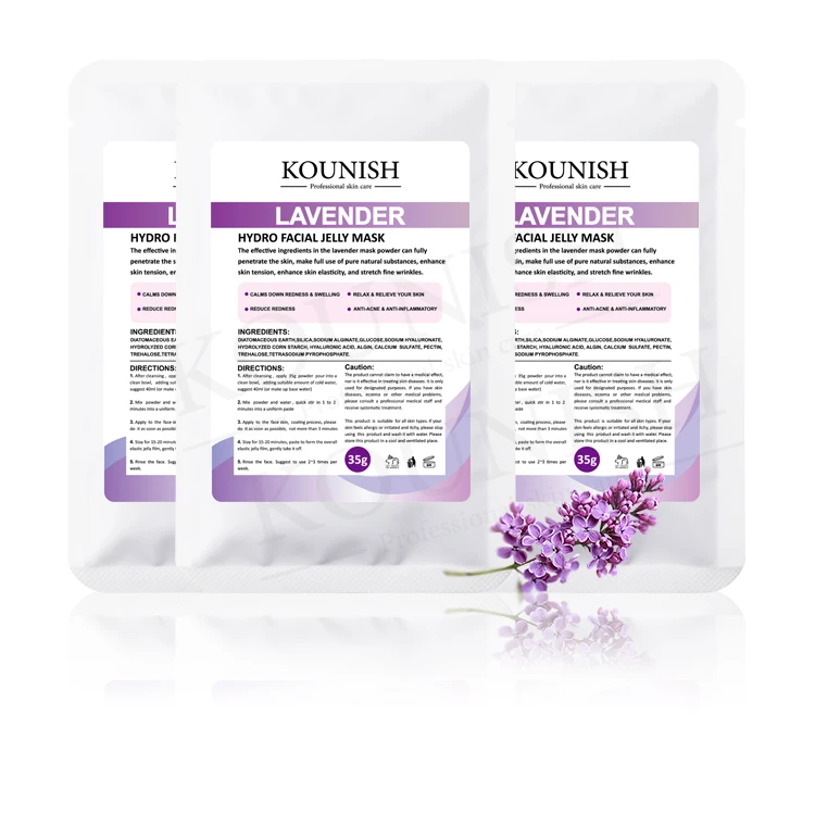 Kounish Private Label Egyptian Rose Hydrogel Face Skin Care Hydro Jelly Facial Mask Powder