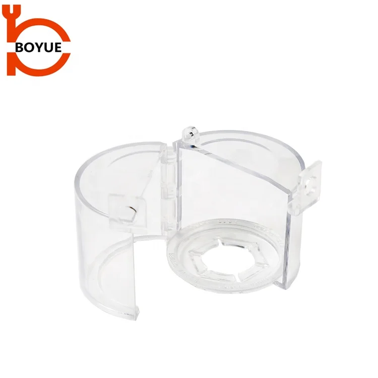 China industrial safety Transparent Pc 22mm 30.5mm Power Electrical Push Button Switch Safety Lockout