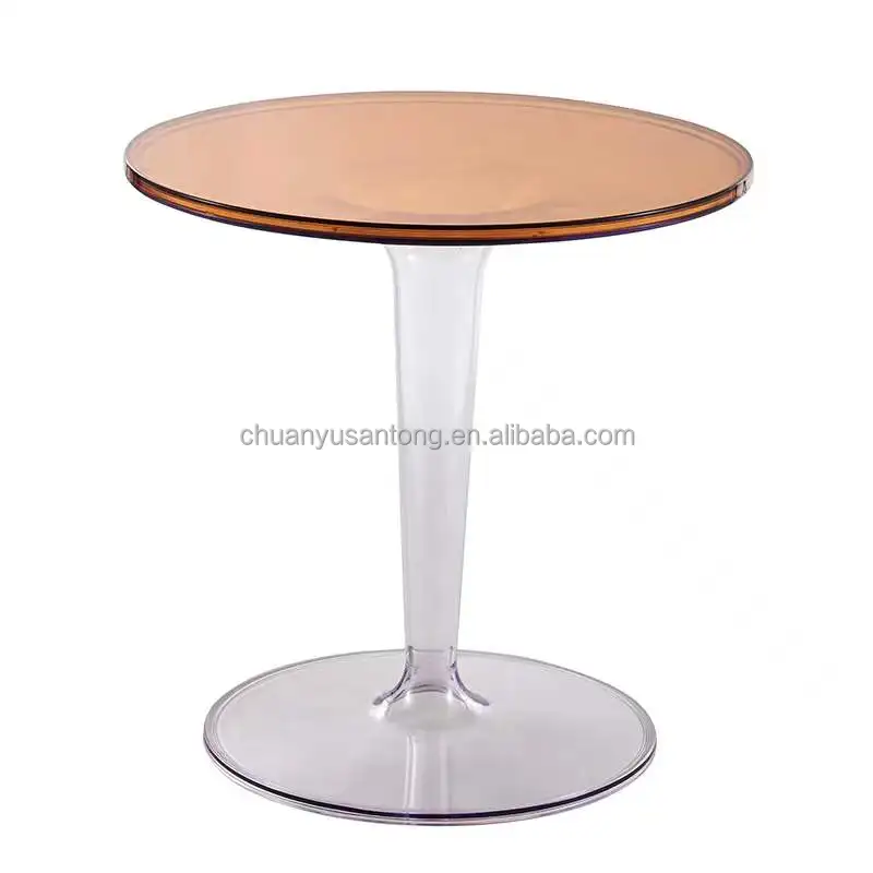 Acrylic Crystal coffee table Creative Transparent Plastic Round Office Desk Living Dining Room Small Coffee Table
