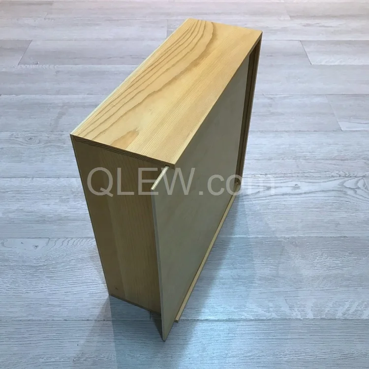
Custom big cake box sliding lid pie wooden box 