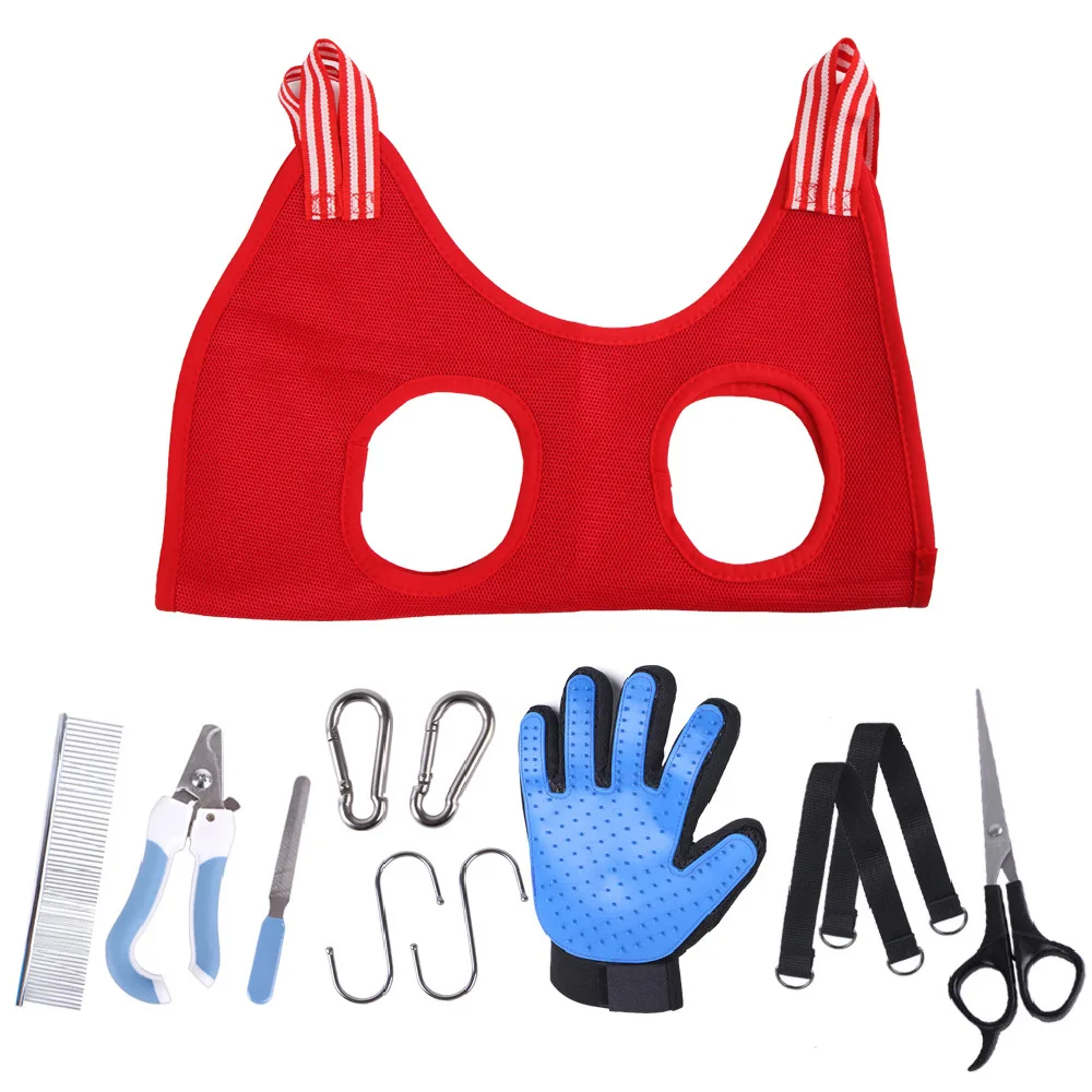 Pet Supplies Kit 12 Pieces Small Large Cat Dog Grooming Hammock