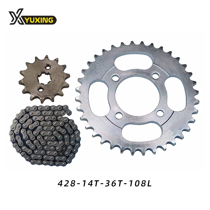 Durable Motorcycle Sprocket And Chain Kit Sets 428 520H Motorcycle Sprocket Chains