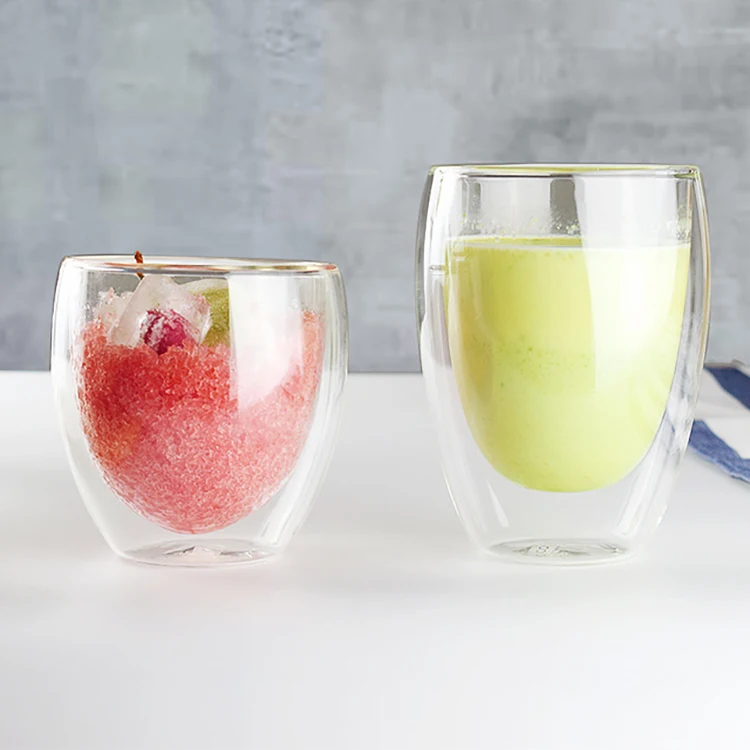
Eco-friendly Double Wall Glass Cup With High Borosilicate Glass 