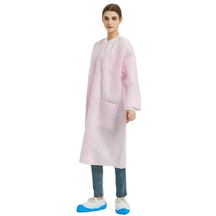 New Released Factory Supplier OEM Service Support Laboratory Work Clothes PP SMS Disposable ESD Lab Coat