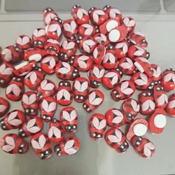 Creative Ladybug manual DIY accessories wood red yellow bee self-adhesive decoration