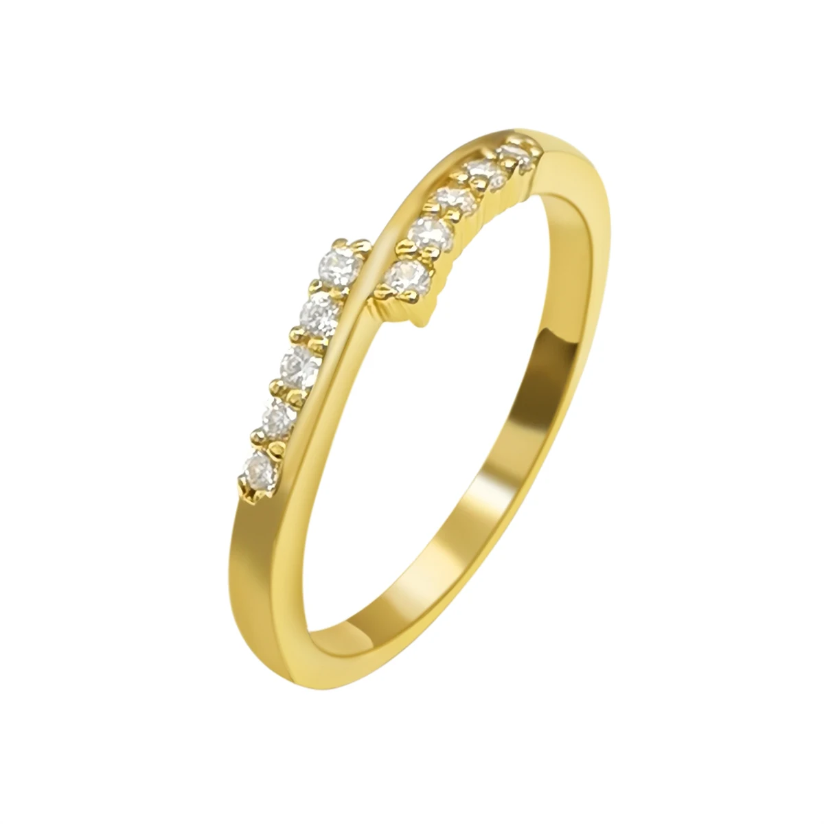 Женское кольцо на палец, элегантное ювелирное изделие, обручальные кольца или кольца, золотой подарок, Прямая продажа с фабрики, циркон, камень для влюбленных, 14K, настоящий, 2 шт.