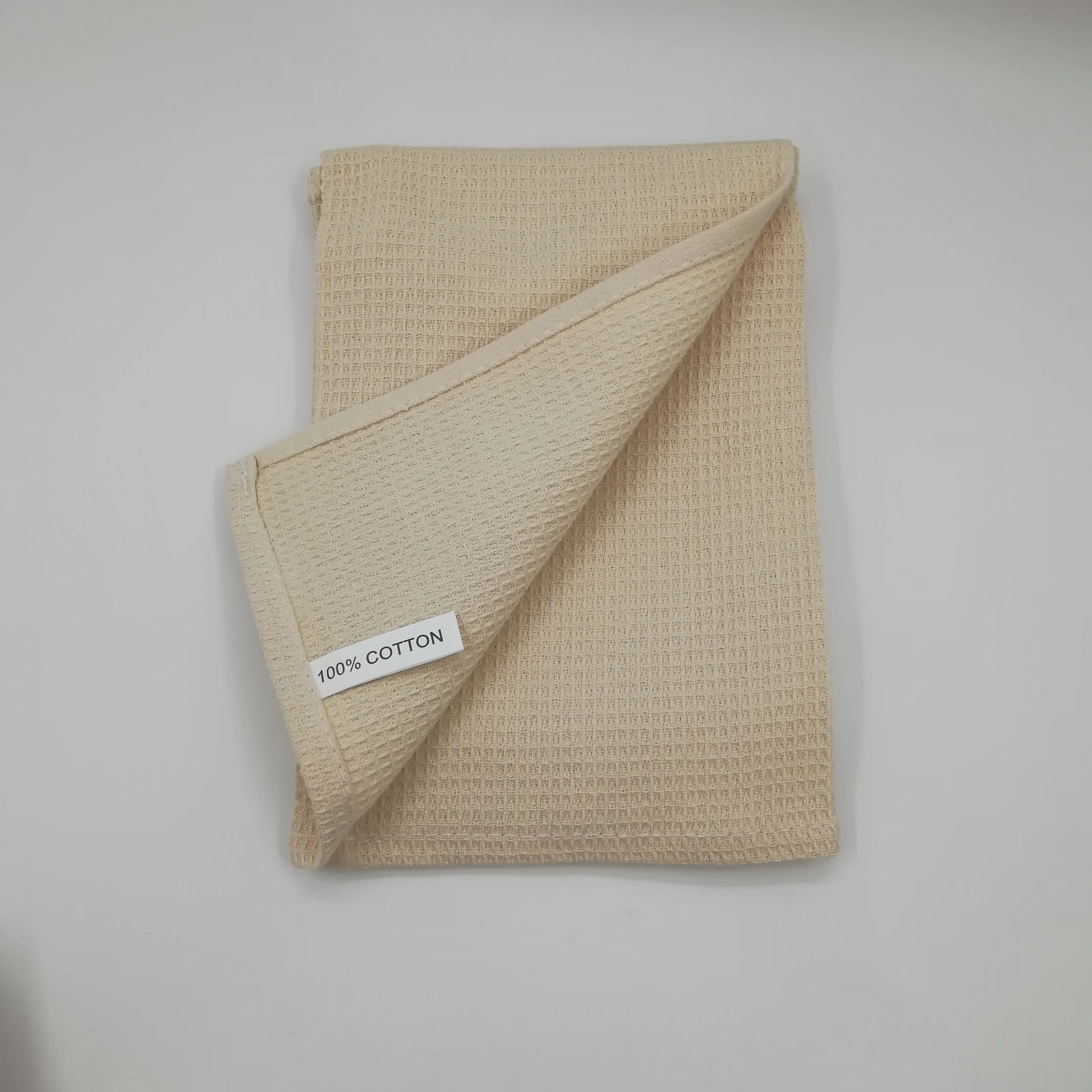 Wholesale Large Size 100% Cotton Waffle Embroidery Dishtowel Kitchen Towel Cleaning Cloth Tea Towels Cocktail Napkin