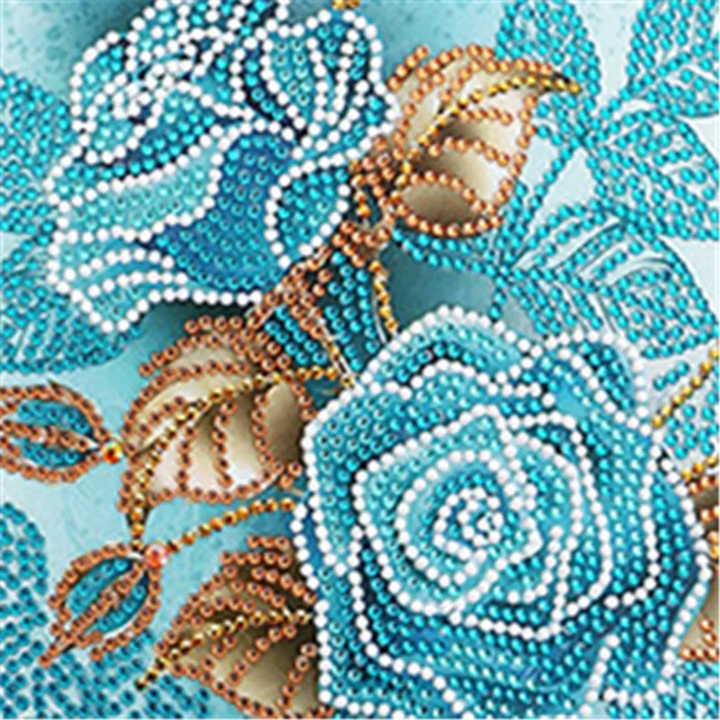 Fashion Shopping Bag DIY Sticker Diamond Painting Rose Flower Art Crystal Tote Bag Advertising Canvas Bag Embroidered Handbag