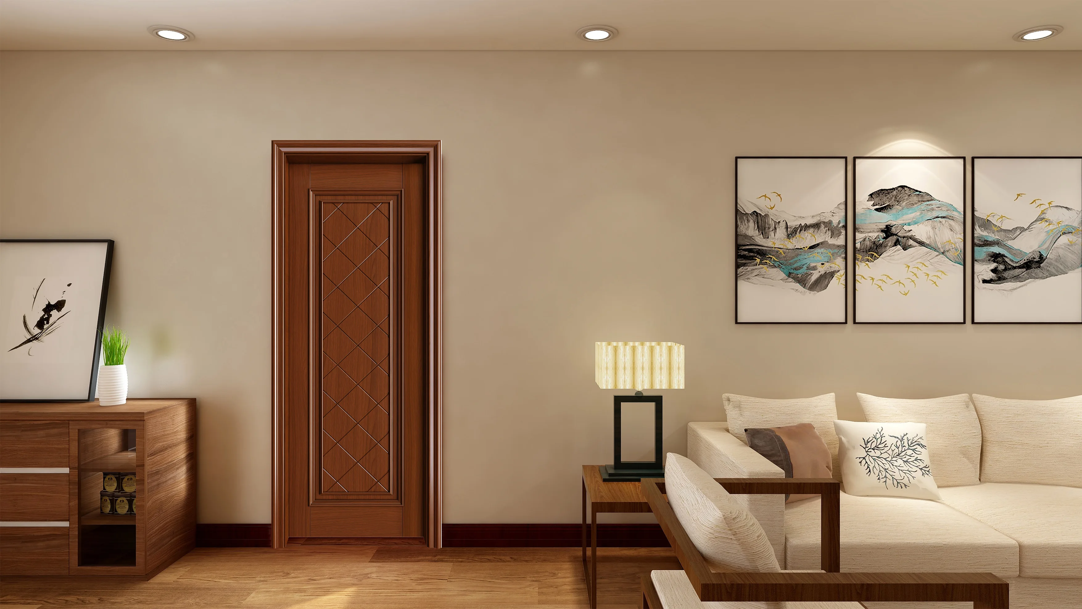 ACE Mdf Doors for Interior Room Lacquer Finish Infill Mdf Board/solid Wood with Customized Door Handles with Lock Interior Doors