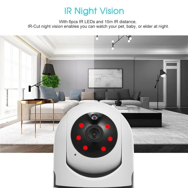 Indoor Panoramic Smart Home Wireless Mini Home Security IP Camera