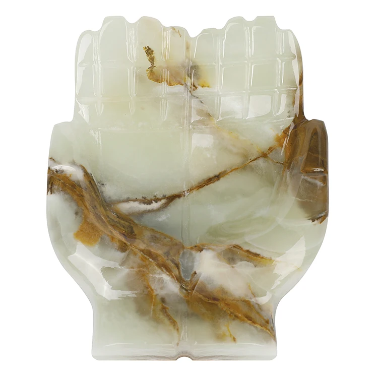 New Design Fashion Natural Raw Healing Afghanistan Jade Pray Hands to Sky Home Decor