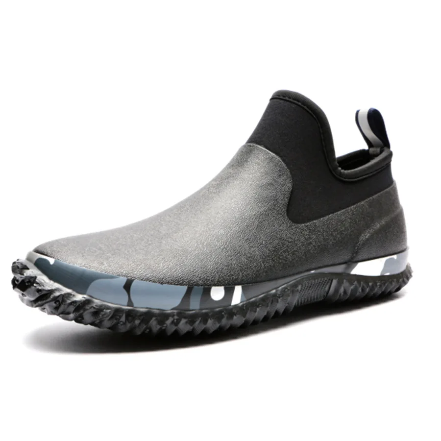 Rain Boots Men Waterproof Anti slip Neoprene Rain Boots Bend and Soft Rain Boot
