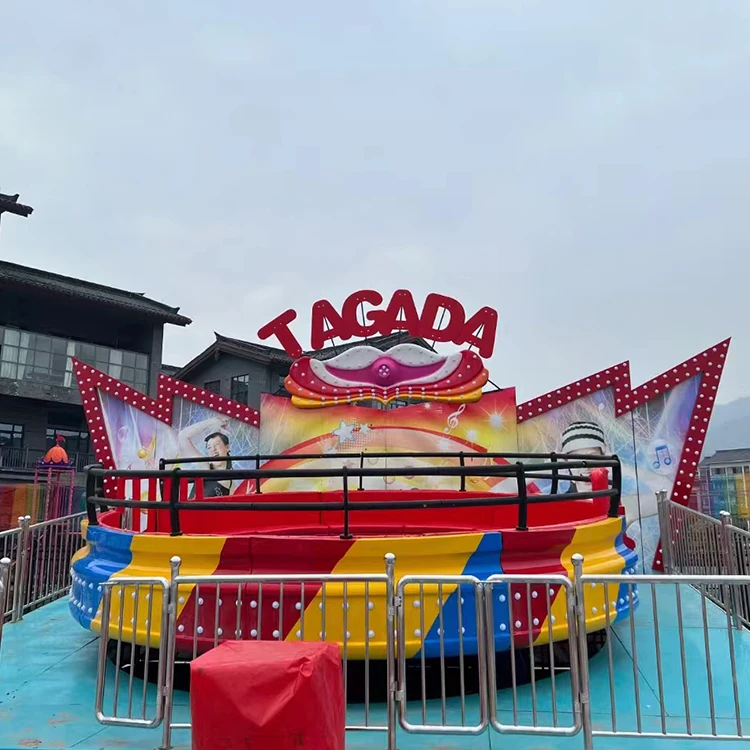 Outdoor fairground equipment funfair ride amusement park 24 seats turntable disco tagada ride for sale