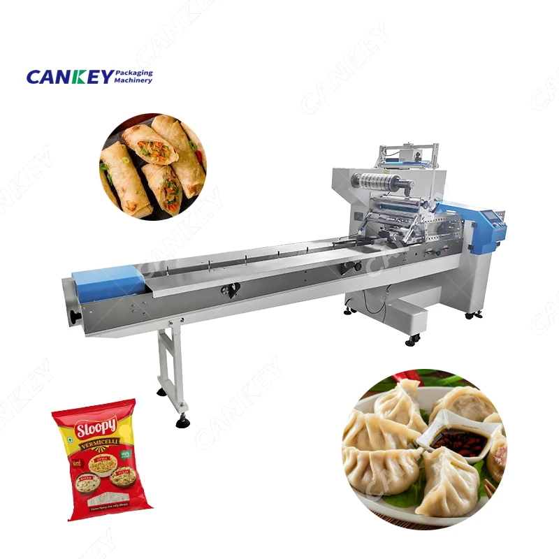 Horizontal Dry Pasta Vermicelli Packaging Spaghetti Spring Roll Dumpling Packing Machine