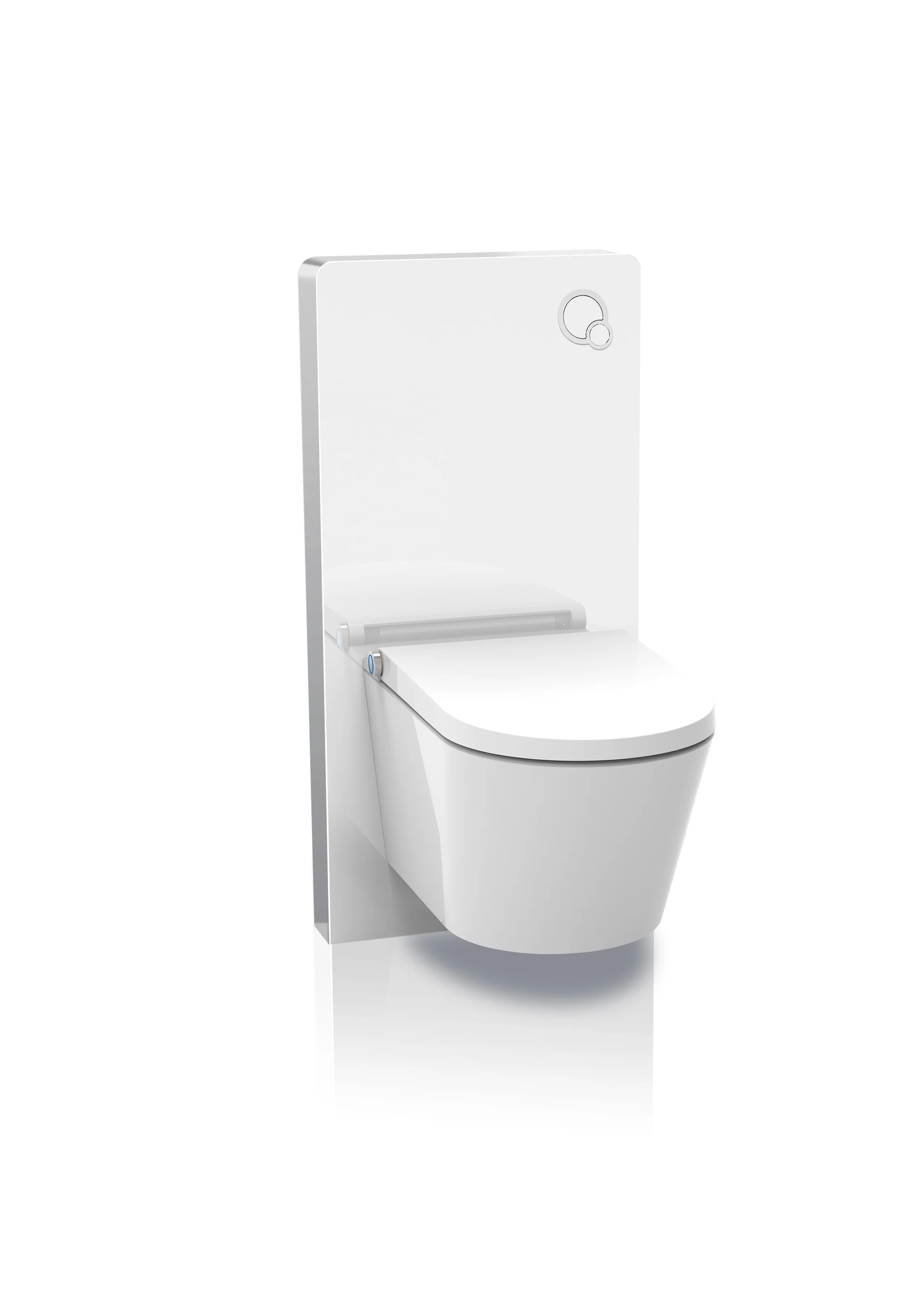 Luxury Bathroom Cistern Floor Standing Dual Flush Glass Cabinet Cistern
