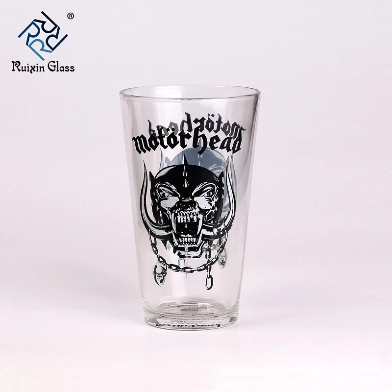 475ml 16oz Big Beer Glass Cup with customized decal printing