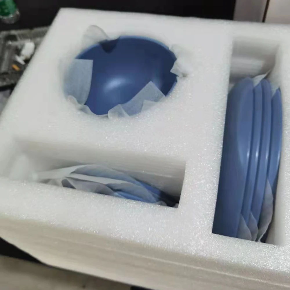 Discount Wholesale Northern Europe style blue black pink yellow orange white Ceramic melamine plate