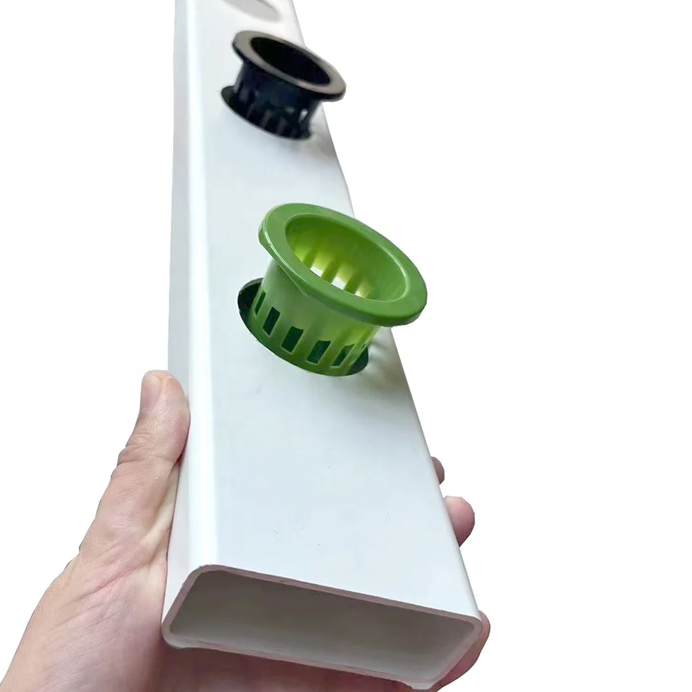NFT Hydroponic Channel System Pvc Pipe in Greehouse Rectangular Plastic Agricultural Farming 100x50mm