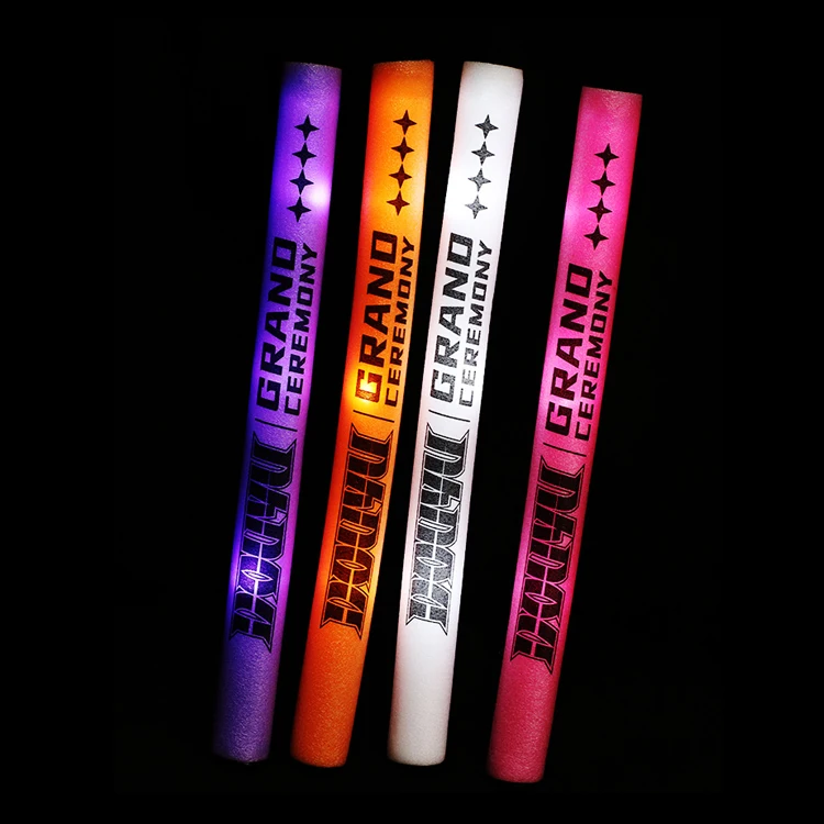 Manufacturers wholesale colorful sponge glow sticks with customizable LOGO glow sticks