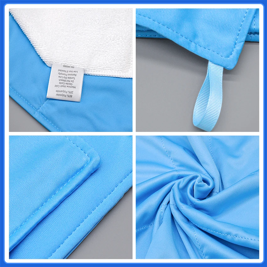 100% Polyester Reusable 3 Layers Dustless Cleanroom Rags Critical Environment Microfiber Cleaning Cloth