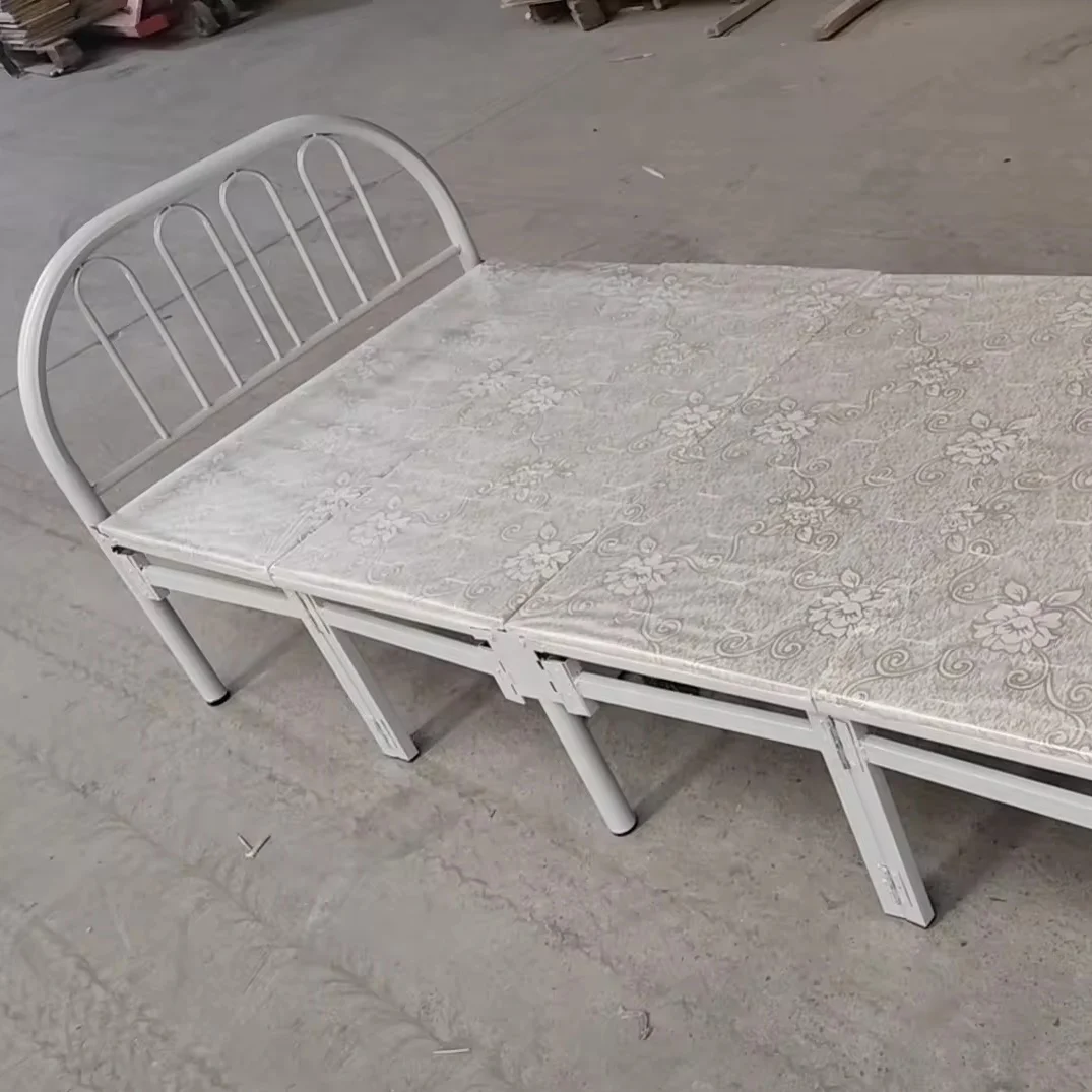 Wholesale middle east modern cheap comfortable metal single folding bed with mattress