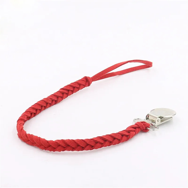 
Wholesale Hot Selling Anti-off Leather Baby Baby Pacifier Rope Clips 