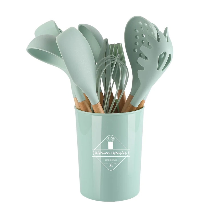 Kitchen Gadgets Tools Set For Nonstick Cookware 11pcs Silicone Kitchenware Set