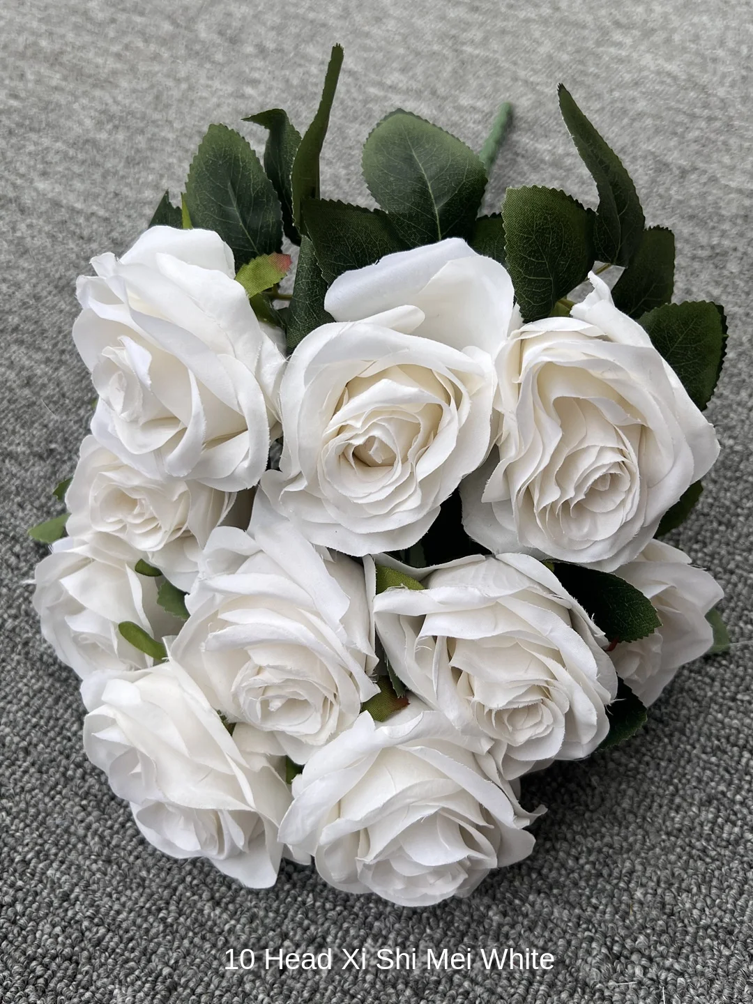 New 10 Head Rose Artificial Flowers Factory Wholesale Wedding Background Wall Fake Roses Xi Shi Mei Wedding Decoration Bundle