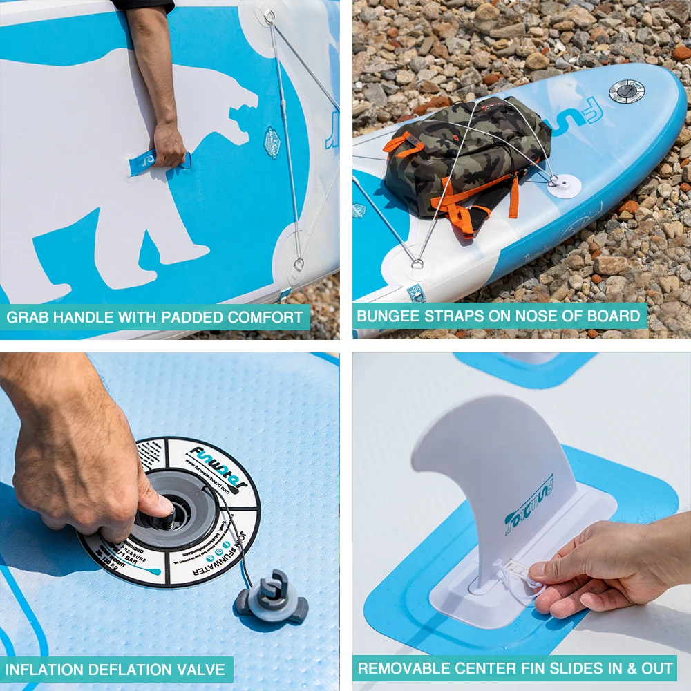  FUNWATER US&EU Warehouses Dropshiping Durable paddle board inflatable portable race sup stand
