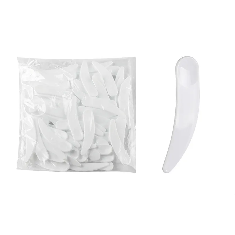 high quality mini white Cream and eye cream dedicated plastic spoon Mask spatula spoon and cork for personal care