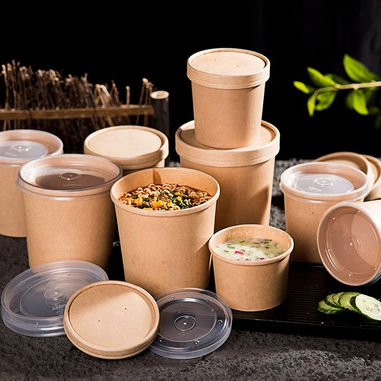 16oz disposable ice cream packaging ice cream container tubs with lid paper ice cream cup