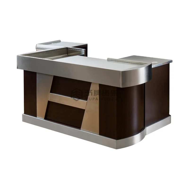 Supermarket Shop Checkout Counter Cash Desk for Sale for Cashier Table and Counter Desk