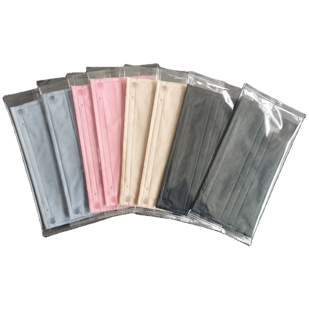 
New product black pink skin colored disposable color medical surgical non woven muticolored face mask 