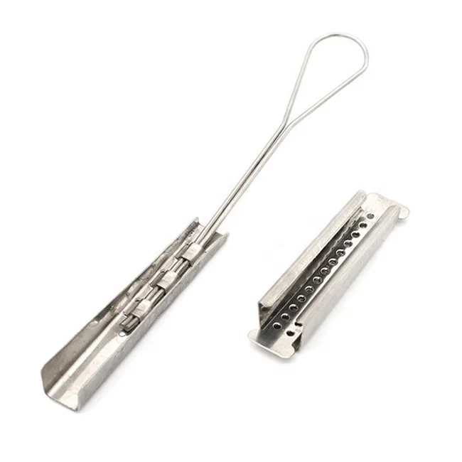 Плоский клиновидный кабельный зажим Сверхмощный воздушный Электрический телекоммуникационный для дроп-провода