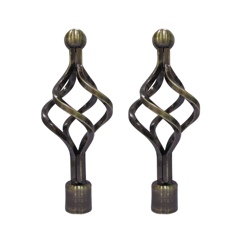 Different Designed Metal Iron Curtain Rods With Finials/brackets/rings