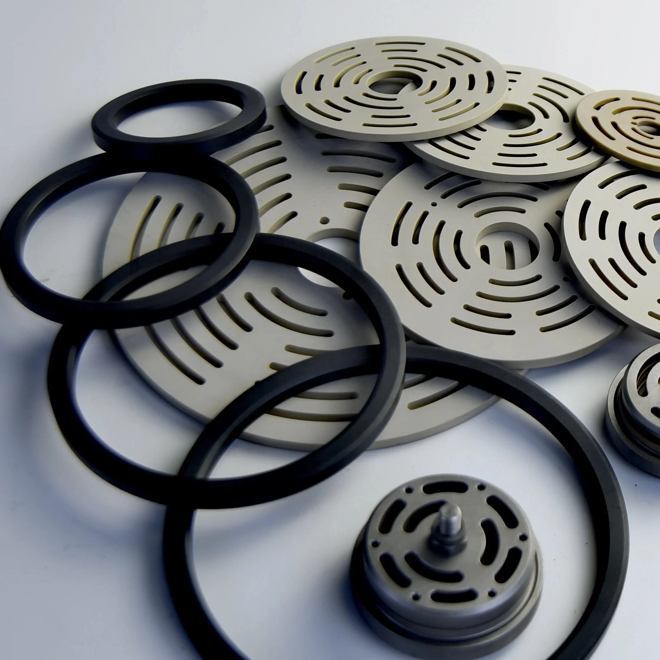 custom many size CNG PET piston compressor PEEK disc valve plate piston ring seal of compressor spare parts