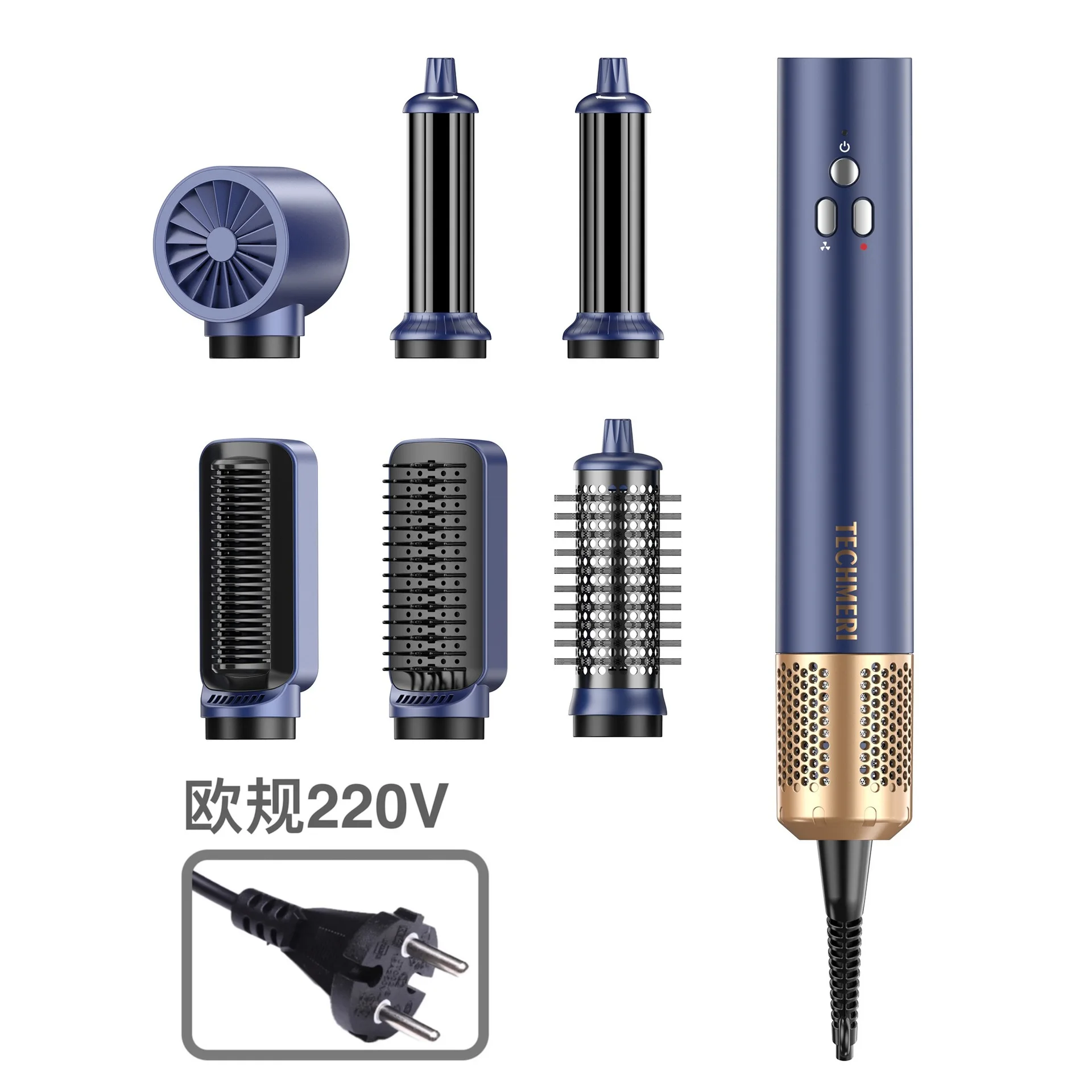 Hair Dryer Brush with 110,000 RPM High-Speed Negative Ionic Blow Dryer, Automatic Curling Iron, 6 in 1 Hot Air Styler hair dryer