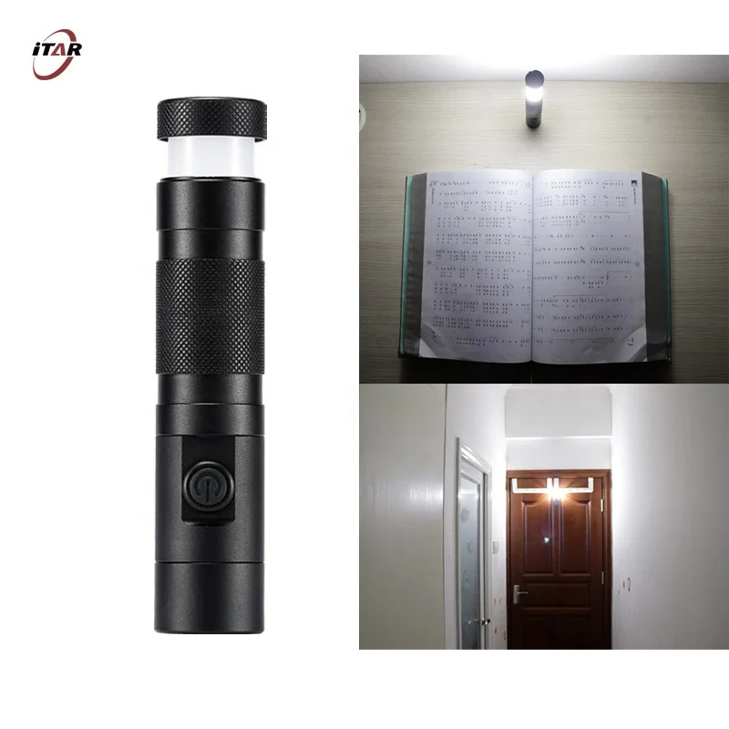 Custom Lanterna Linternas Flood LED 1100 Lumen Pocket Magnet Usb Rechargeable El Feneri Camping Flashlights Torches Flash Light
