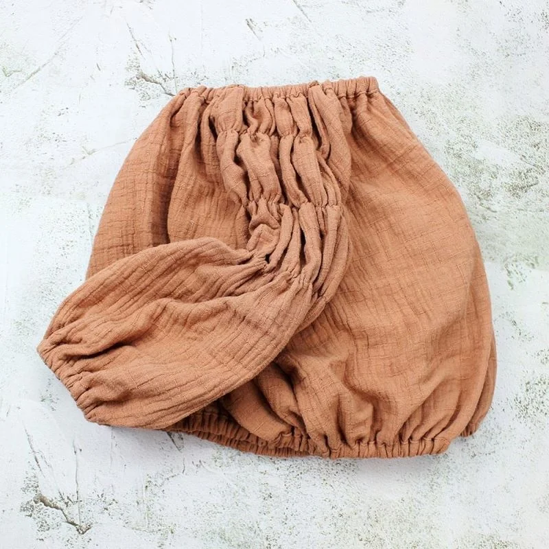 
Orgainc muslin cotton girl top oversized hot sale Lantern sleeve baby Blouse 