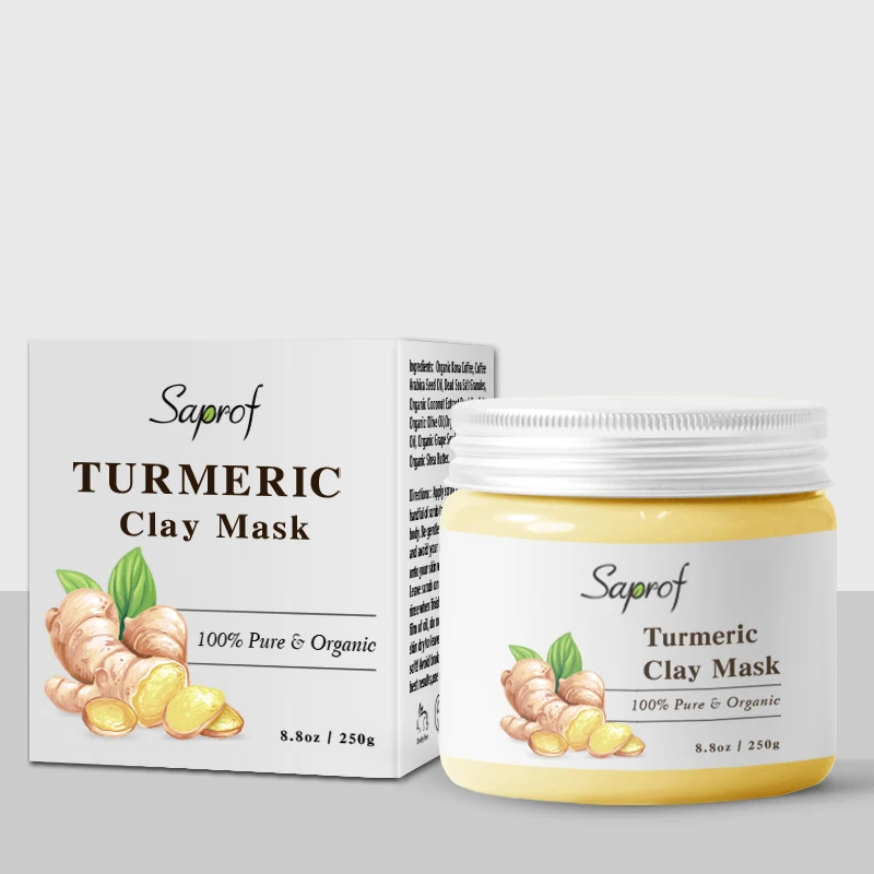 organic brightening hydrating skin turmeric powder facial clay for skin lightening